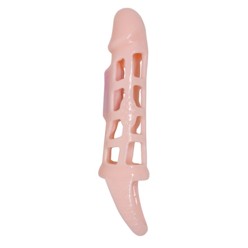 BAILE FOR HIM návlek na penis s vibracemi a páskem na varlata, 13,5 cm