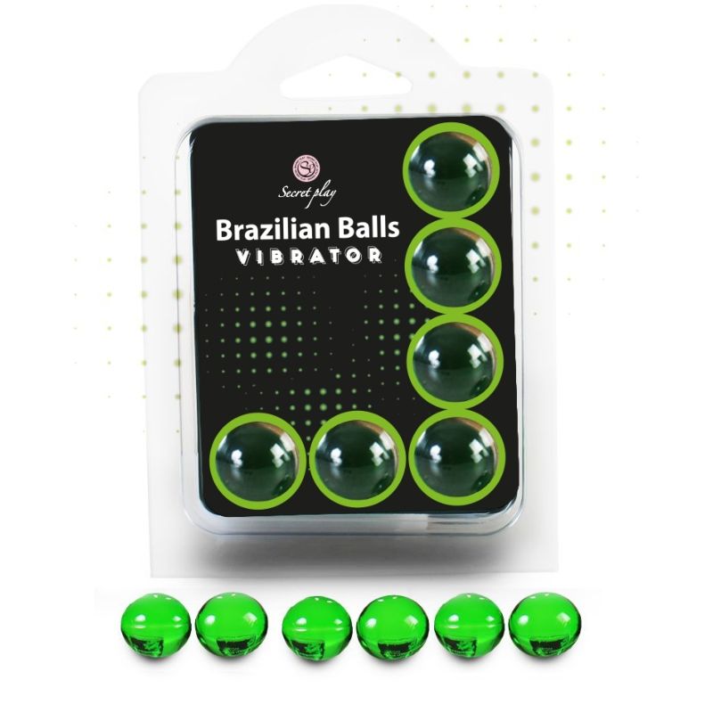 SECRETPLAY Brazilian Balls, sada 6 rozpustných masážních kuliček