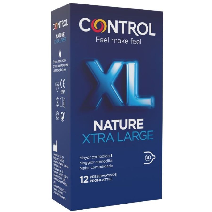 Velké kondomy Control Adapta Nature XL, 12 kusů
