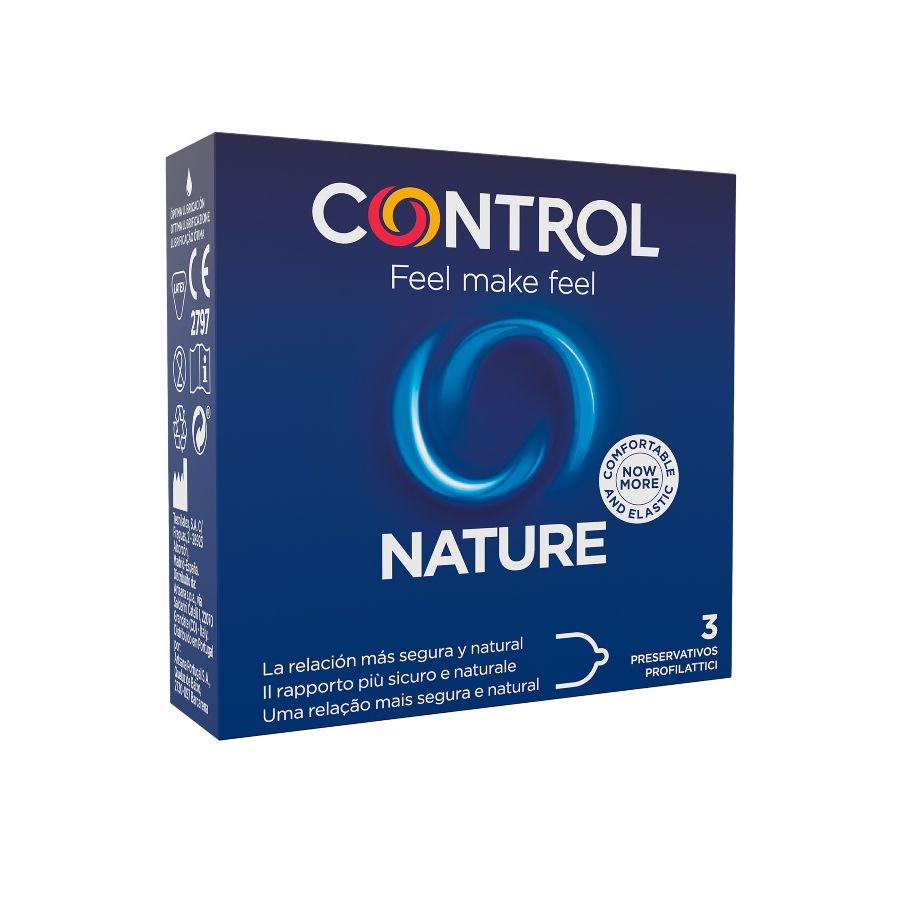 Standardní kondomy CONTROL Adapta Nature, 3 kusy