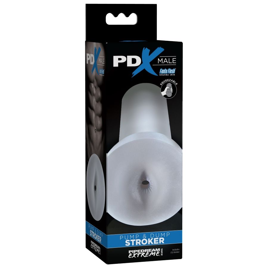 EXTREME TOYZ PDX Male Pump and Dump masturbátor, průhledný