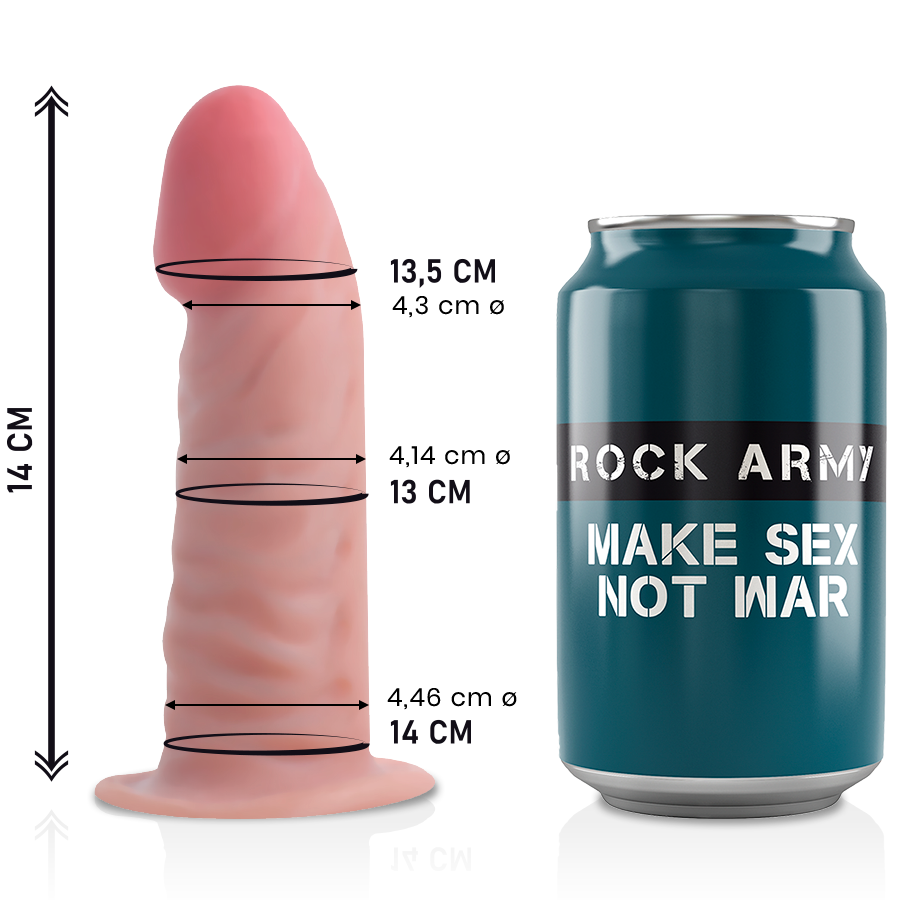 Rock Army Dual Density Tiger realistické dildo, 14 cm