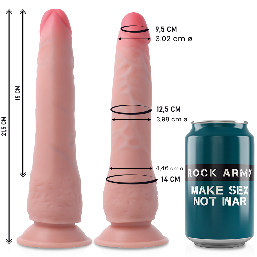 ROCK ARMY Crusader realistický dildo s přísavkou