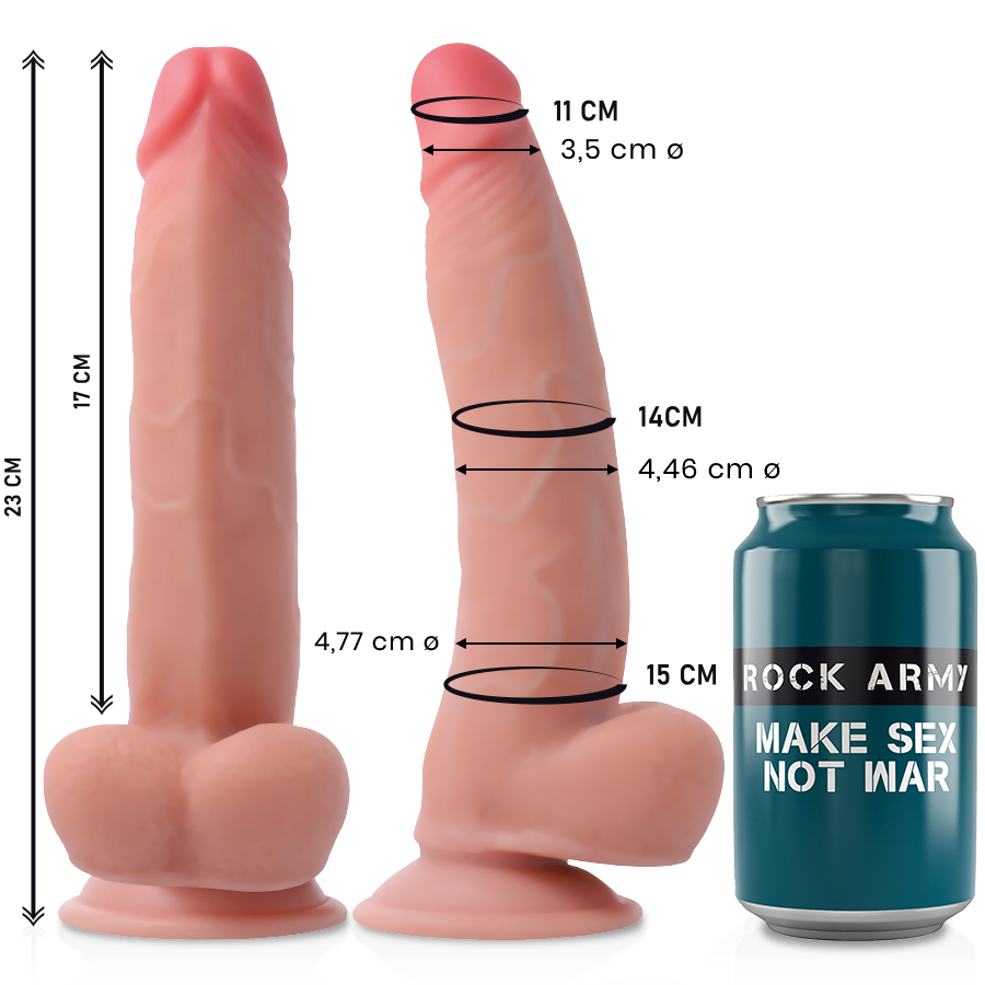 ROCK ARMY Leopard realistický dildo s přísavkou, 23 cm