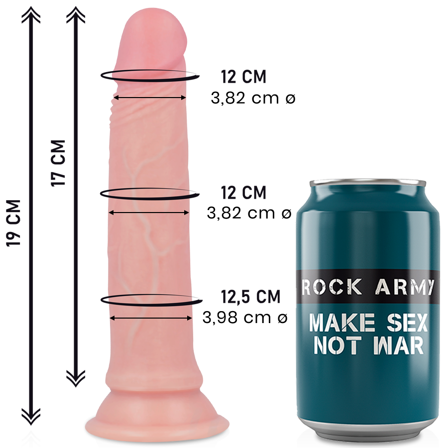 ROCK ARMY Avenger realistický dildo ze silikonu, 19 cm