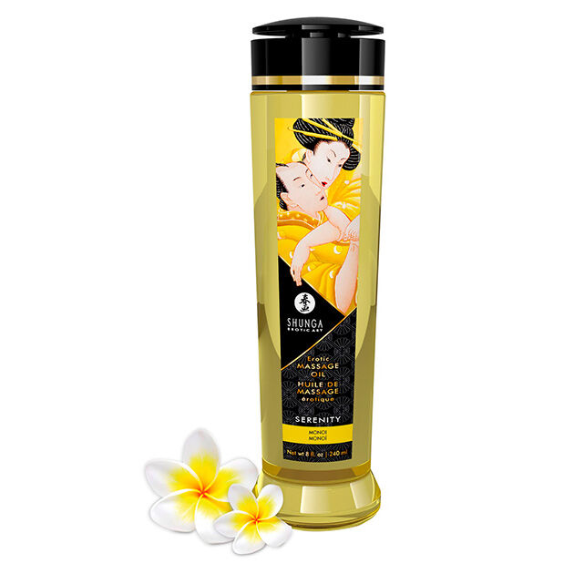Masážní olej Shunga Serenity s vůní Monoi, 240 ml