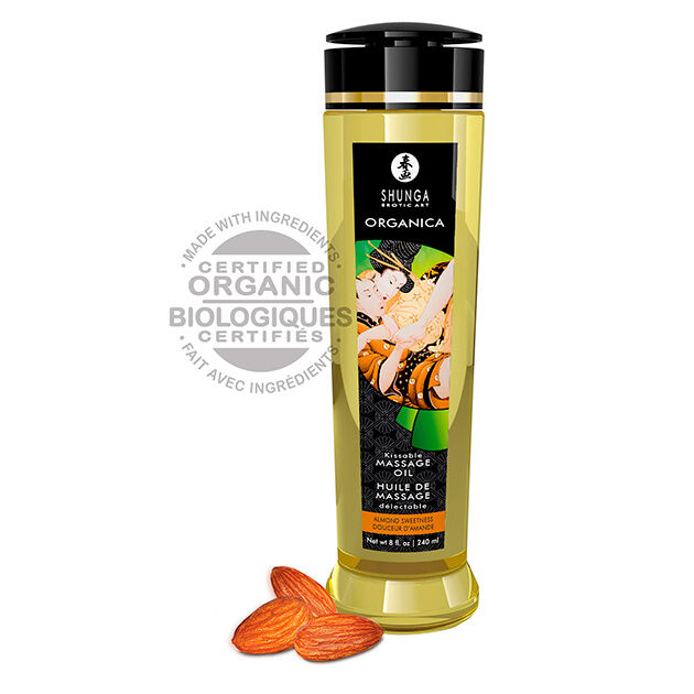 Masážní olej Shunga s mandlovou vůní, 240 ml
