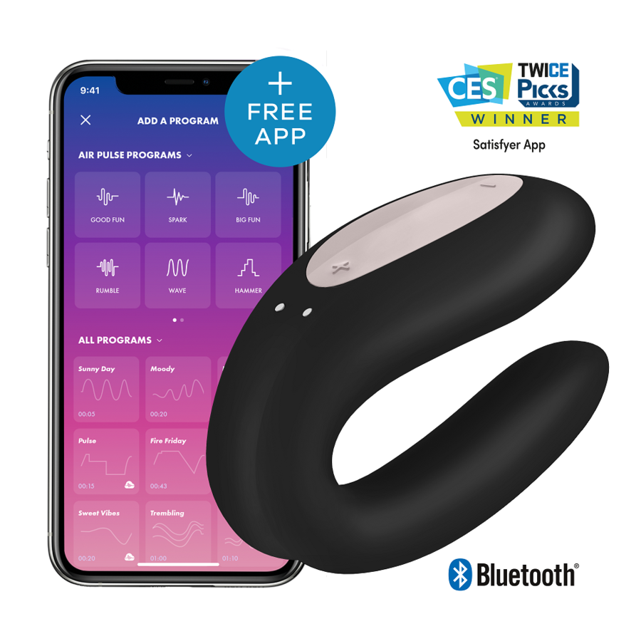 Párový vibrátor s aplikací a dvěma motory pro stimulaci bodu G a klitorisu SATISFYER