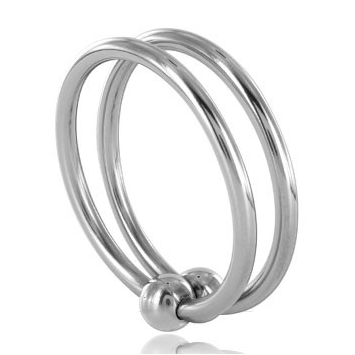 METAL HARD Double Glans Ring 28 mm, erekční kroužek bez vibrací