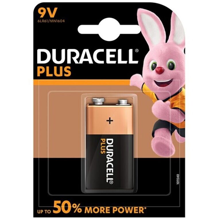 Alkalická baterie 9 V s dlouhou výdrží do kouřových hlásičů a dálkových ovladačů DURACELL