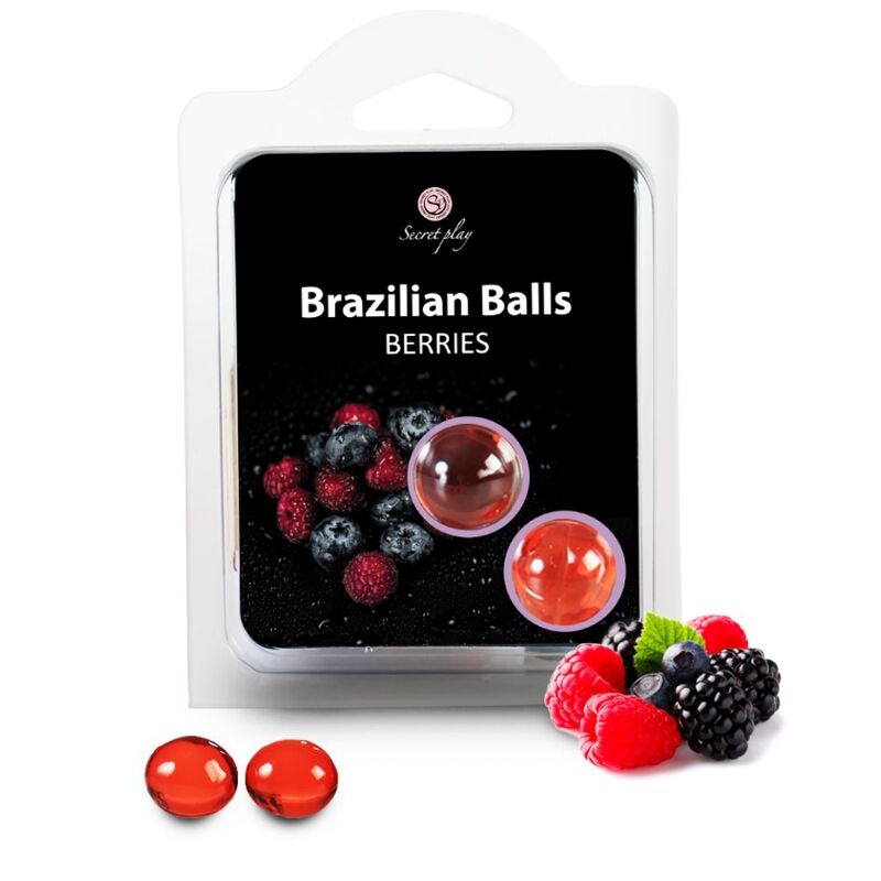 SECRETPLAY Brazilian Balls s vůní ostružin, 2 kusy