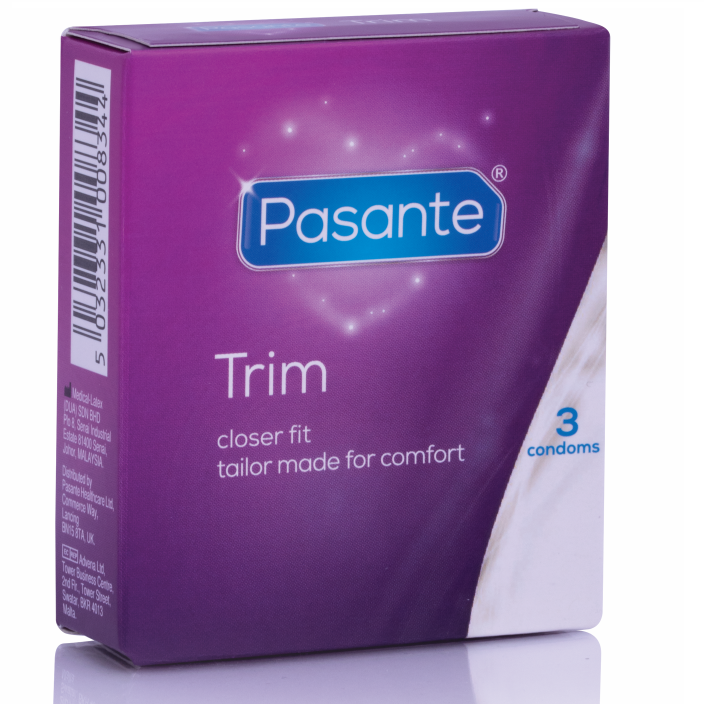 Tenké kondomy Pasante Thin Trim, 3 kusy