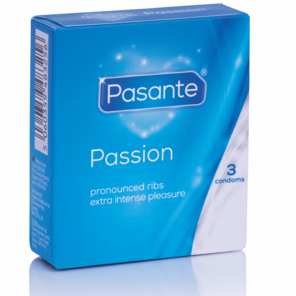Tečkované kondomy Pasante, 3 kusy