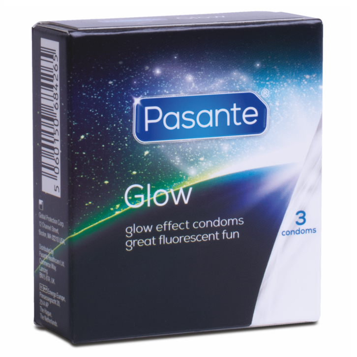 Kondomy PASANTE Glow in the Dark, 3 kusy