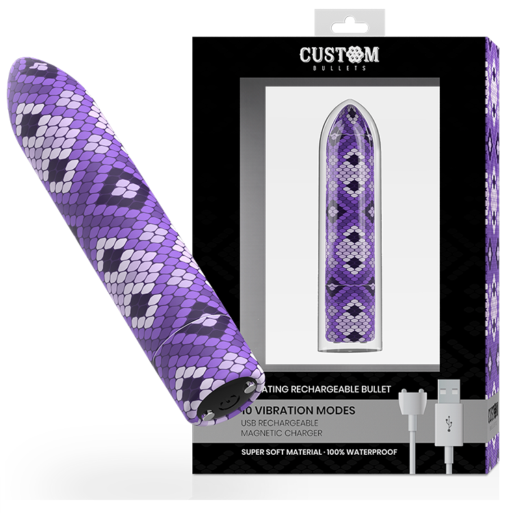 Minivibrátor CUSTOM BULLETS Snake s 10 režimy vibrací