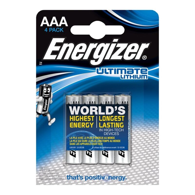 Lithiová baterie AAA 1250 mAh s dlouhou výdrží pro technická zařízení ENERGIZER
