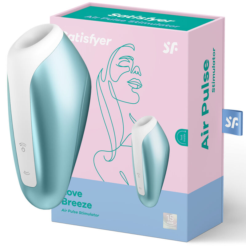Tlakový vlnový vibrátor Satisfyer Love Breeze, ledově modrý