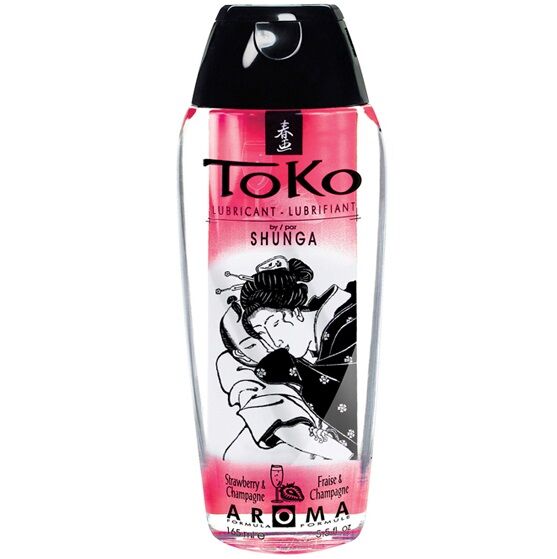 SHUNGA Toko lubrikační gel s jahodovou a šampaňskou vůní