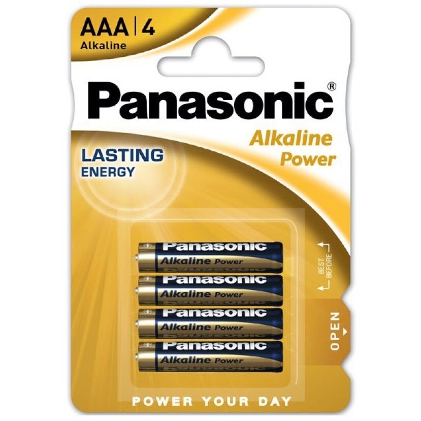 Baterie AAA LR03 1,5 V do dálkového ovladače a hraček, balení 4 ks PANASONIC