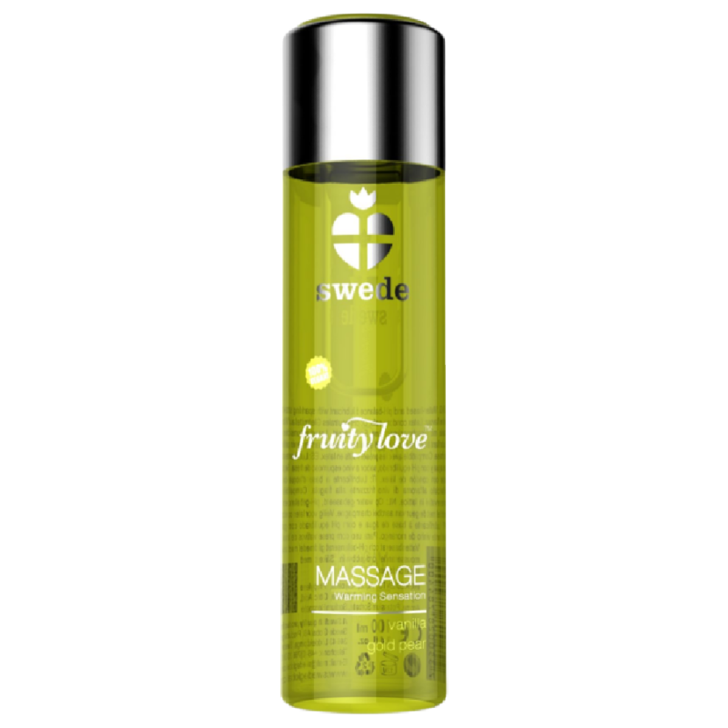 Masážní olej SWEDE Fruity Love s vůní vanilky a zlaté hrušky, 120 ml