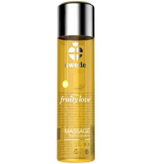 SWEDE Fruity Love masážní olej s hřejivým účinkem, vůně ovocného medu, 60 ml