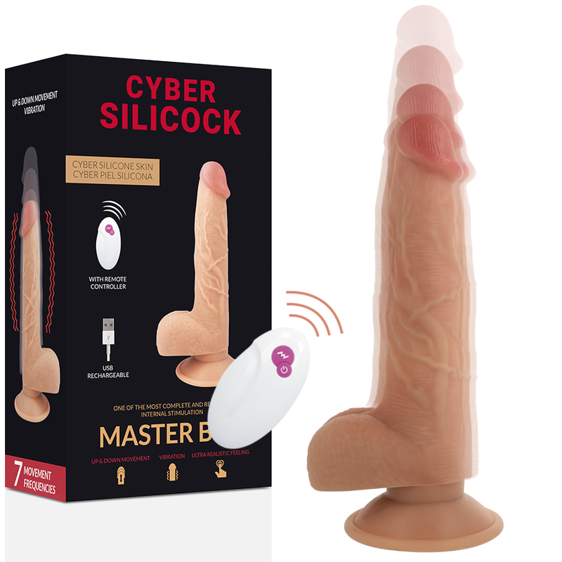 Realistický vibrátor CYBER SILICOCK Master Ben s dálkovým ovládáním