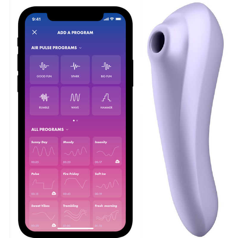 Vibrátor Satisfyer Dual Pleasure s ovládáním přes aplikaci, mauve