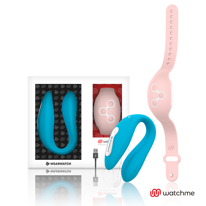 WEARWATCH Watchme Dual vibrátor s dálkovým ovládáním, indigo a růžový